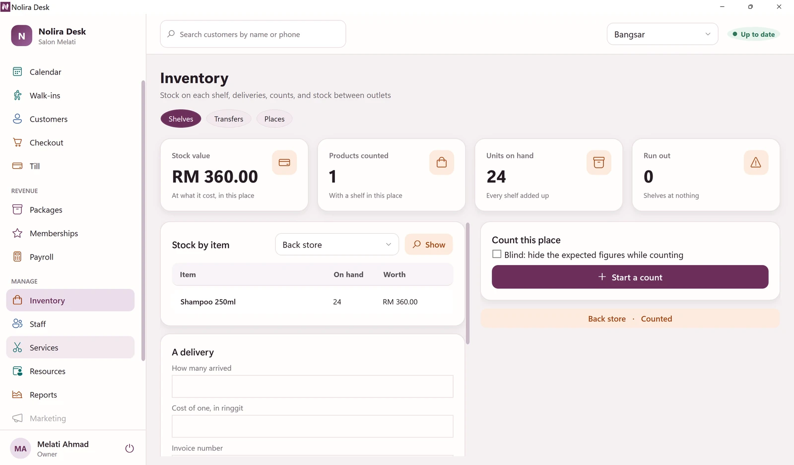 Stok di rak