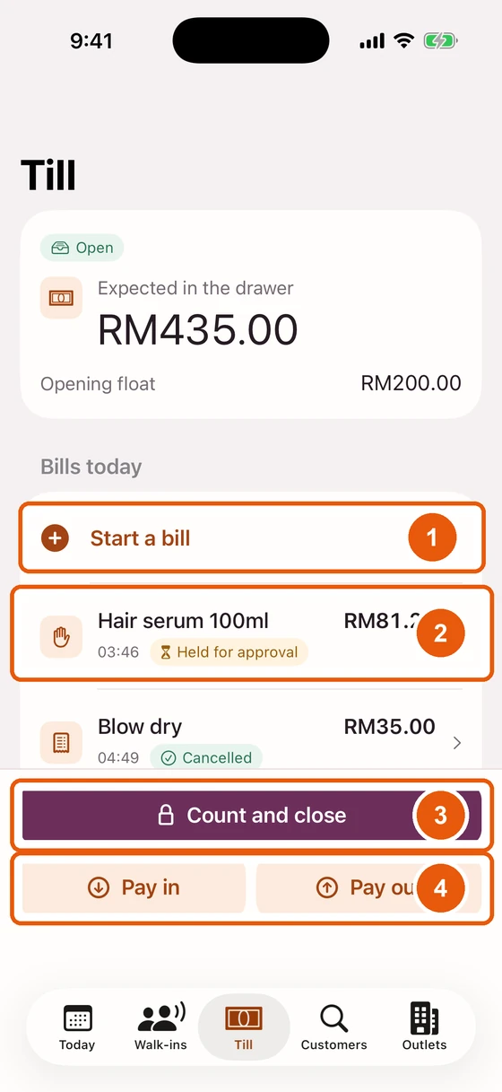 Laci tunai dan bil